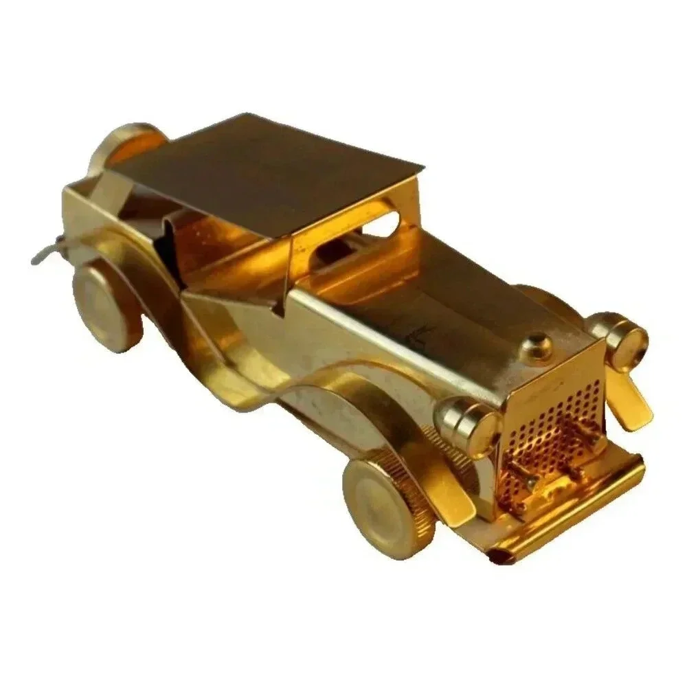 Vintage Gold Metal Car Roadster Art Sculpture Decor Figurine Figure 7